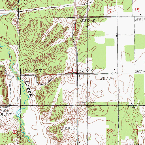 Topographic Map of Township of Wexford, MI
