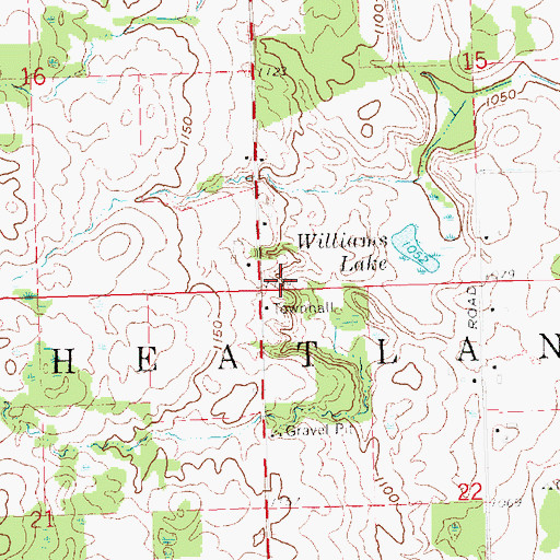 Topographic Map of Township of Wheatland, MI