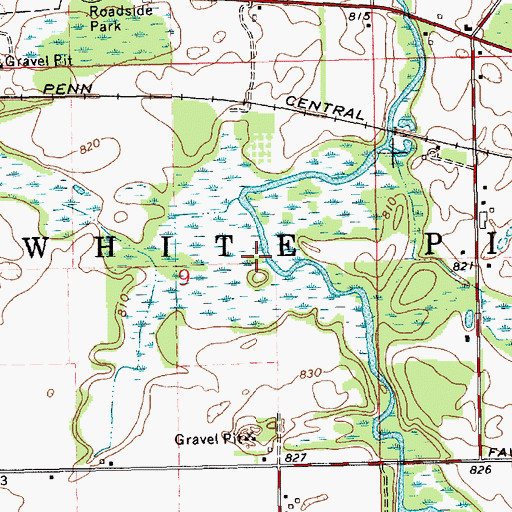 Topographic Map of Township of White Pigeon, MI