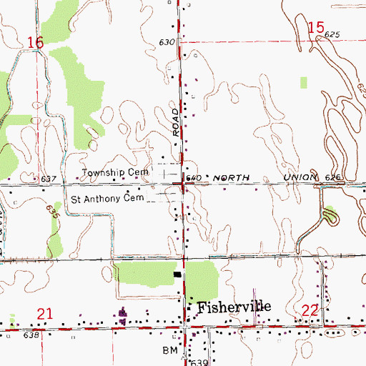 Topographic Map of Charter Township of Williams, MI