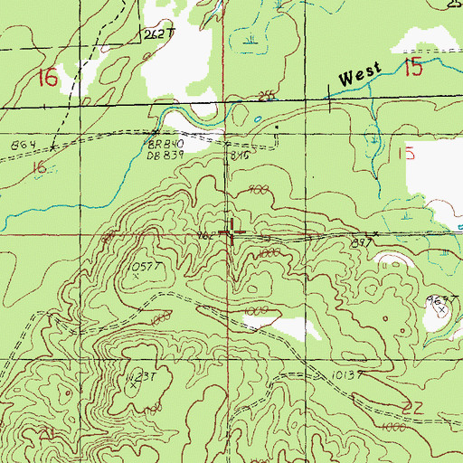 Topographic Map of Township of Wilmot, MI