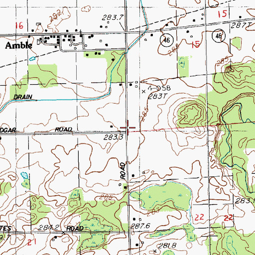 Topographic Map of Township of Winfield, MI