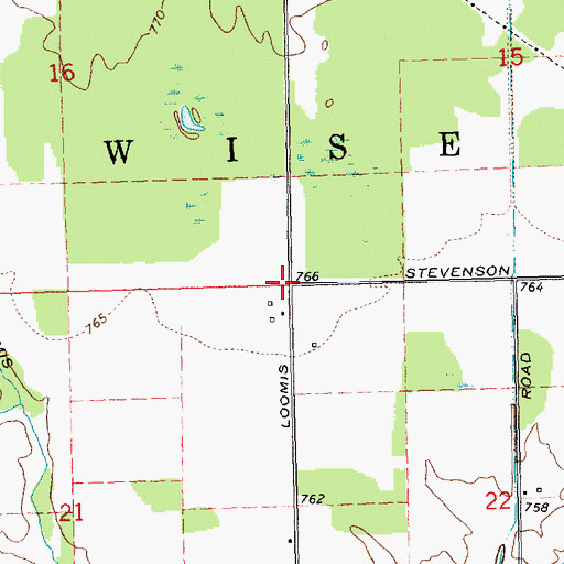 Topographic Map of Township of Wise, MI
