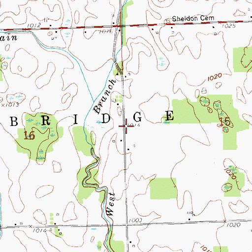 Topographic Map of Township of Woodbridge, MI