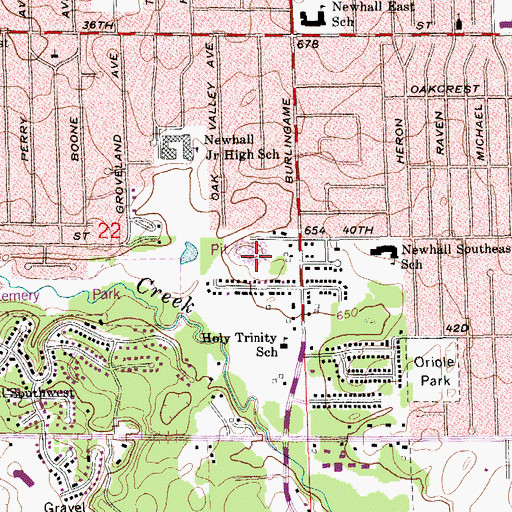 Topographic Map of City of Wyoming, MI