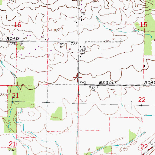 Topographic Map of Charter Township of York, MI