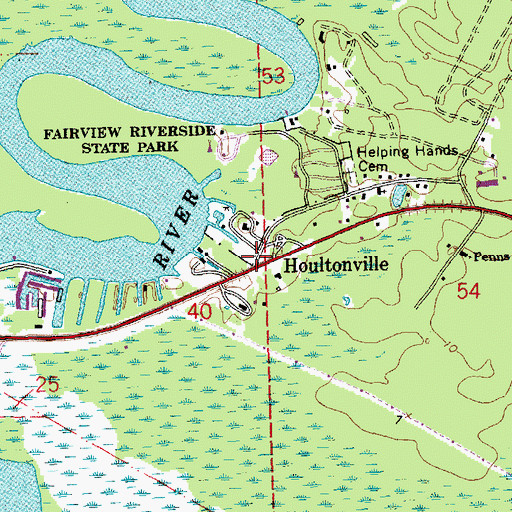 Topographic Map of Houltonville, LA