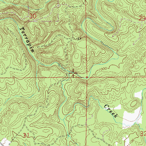 Topographic Map of Hales Fork, AL