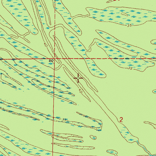Topographic Map of Indian Lake, LA