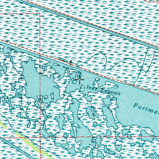 Topographic Map of Inez Lagoon, LA