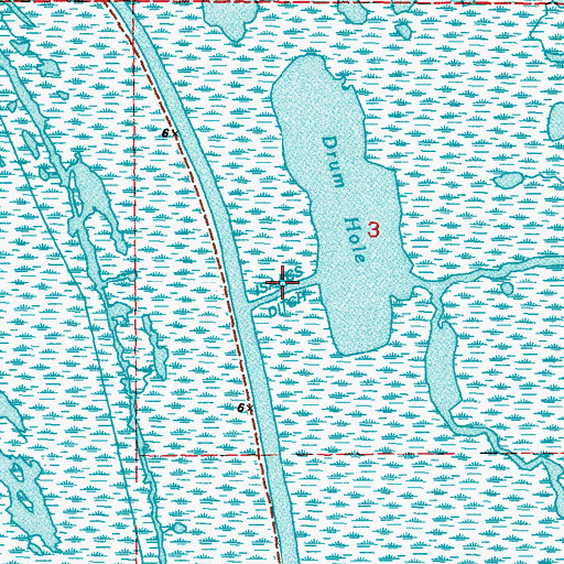 Topographic Map of Isaacs Ditch, LA