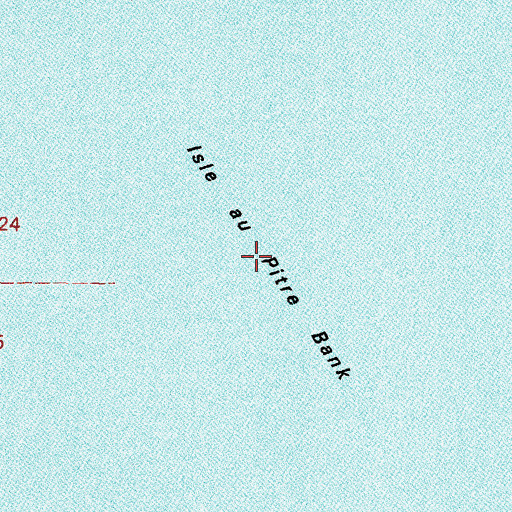Topographic Map of Isle au Pitre Bank, LA