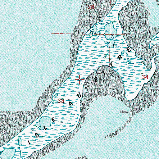 Topographic Map of Isle au Pitre, LA