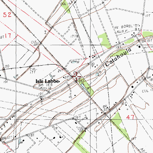 Topographic Map of Isle Labbe, LA
