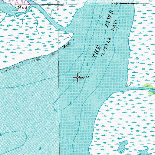 Topographic Map of Jaws Bay, LA