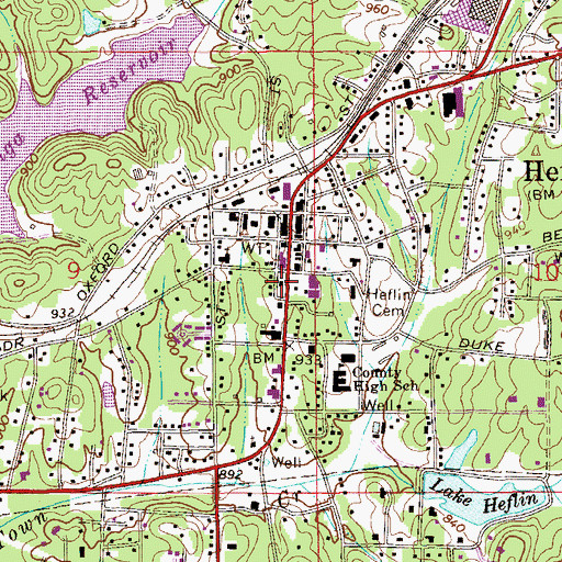 Topographic Map of Heflin African Methodist Episcopal Church, AL