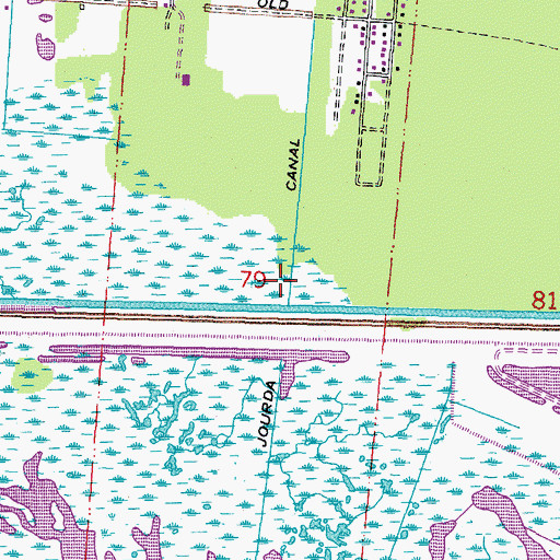 Topographic Map of Jourda Canal, LA