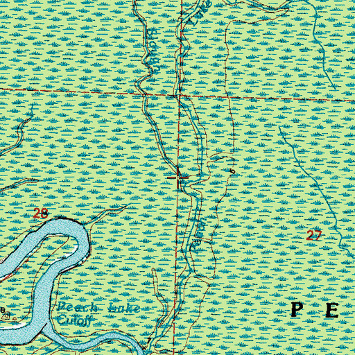 Topographic Map of Kale Slough, LA