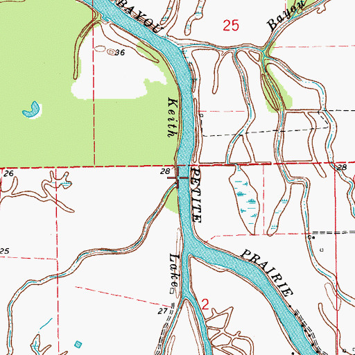 Topographic Map of Keith Lake, LA