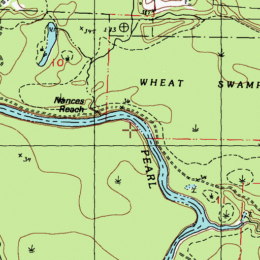 Topographic Map of Keller Bayou, LA