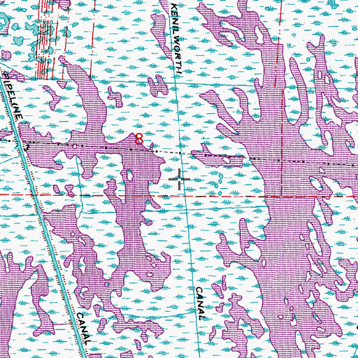 Topographic Map of Kenilworth Canal, LA