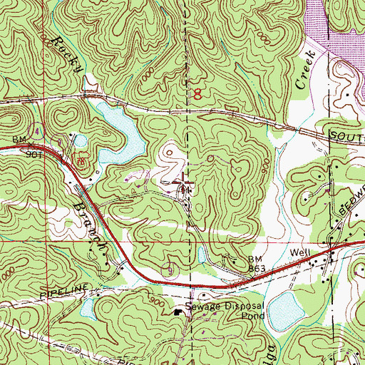 Topographic Map of Honeycutt (historical), AL