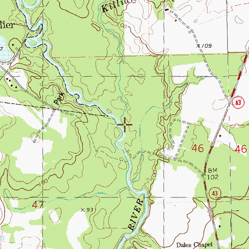 Topographic Map of Killian Branch, LA