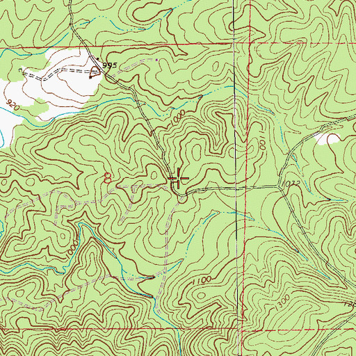 Topographic Map of Howells Grove School (historical), AL