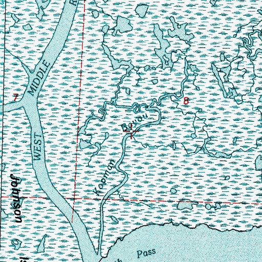 Topographic Map of Kopman Bayou, LA