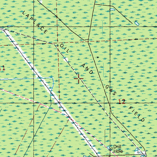 Topographic Map of Laplace Oil and Gas Field, LA