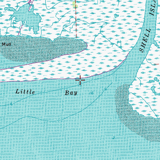 Topographic Map of Little Bay, LA