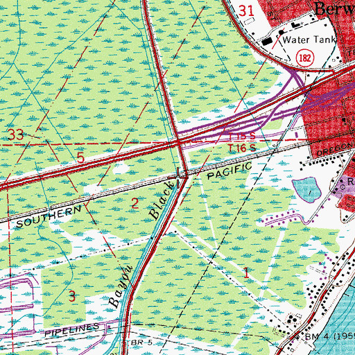 Topographic Map of Little Bayou Black, LA