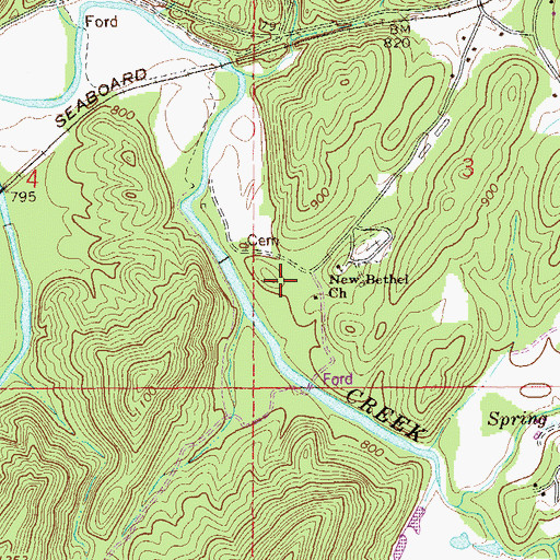 Topographic Map of Murry Springs, AL