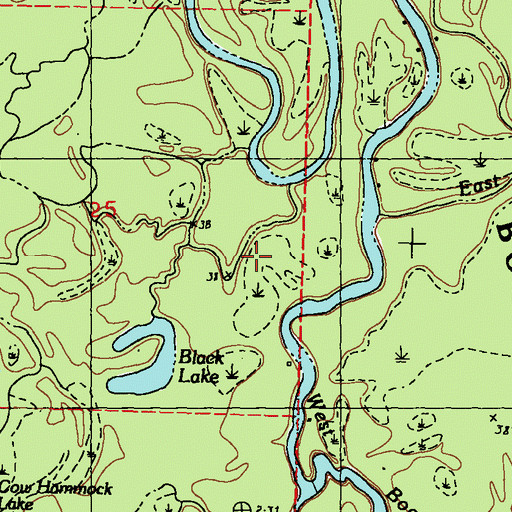 Topographic Map of Little Cannon Lake, LA