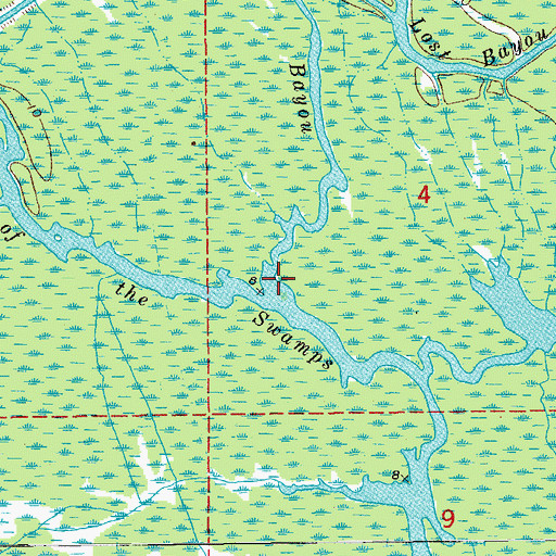 Topographic Map of Little Fordoche Bayou, LA