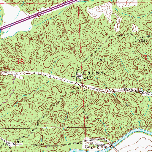 Topographic Map of Old Salem Church (historical), AL