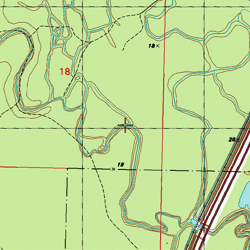 Topographic Map of Little Indian Bayou, LA