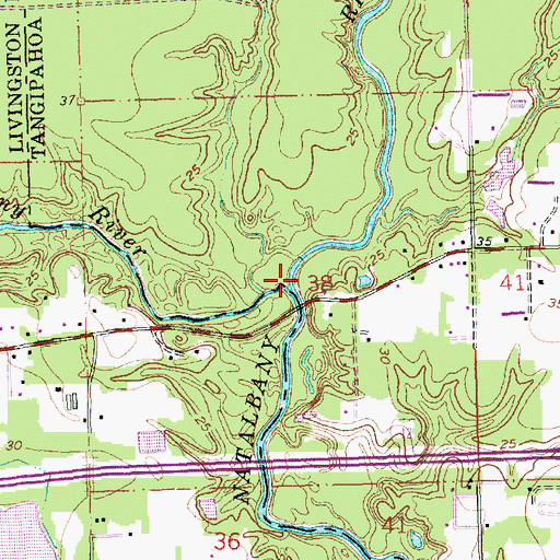 Topographic Map of Little Natalbany River, LA