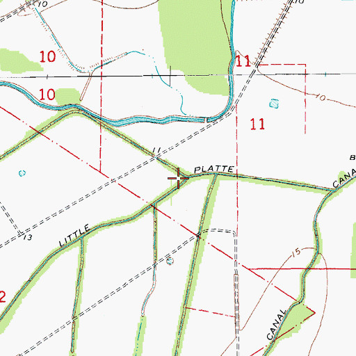 Topographic Map of Little Platte Canal, LA