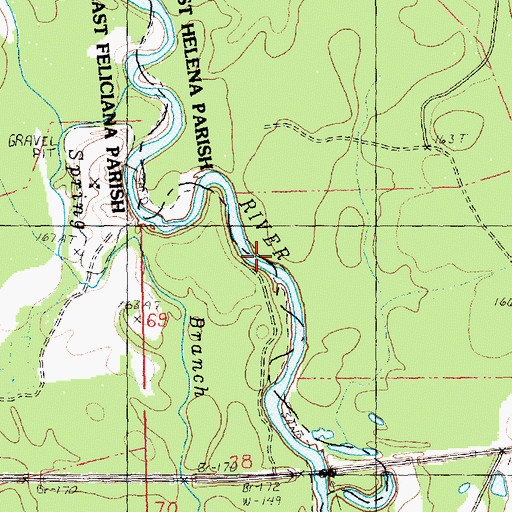 Topographic Map of Little River, LA