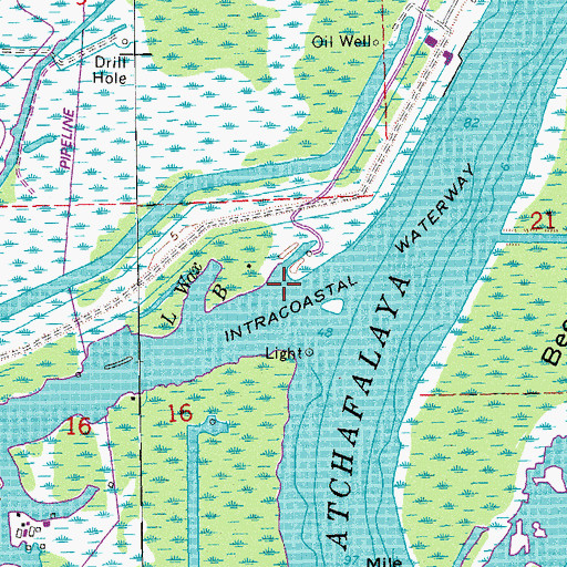 Topographic Map of Little Wax Bayou, LA