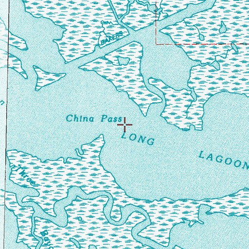 Topographic Map of Long Lagoon, LA