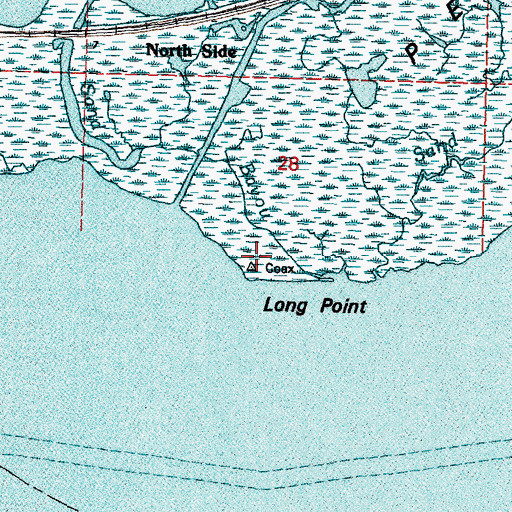 Topographic Map of Long Point, LA