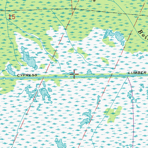 Topographic Map of Louisiana Cypress Lumber Canal, LA