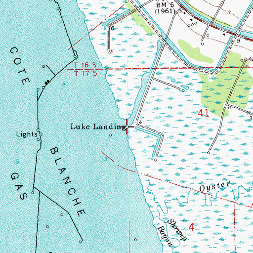 Topographic Map of Luke Landing, LA