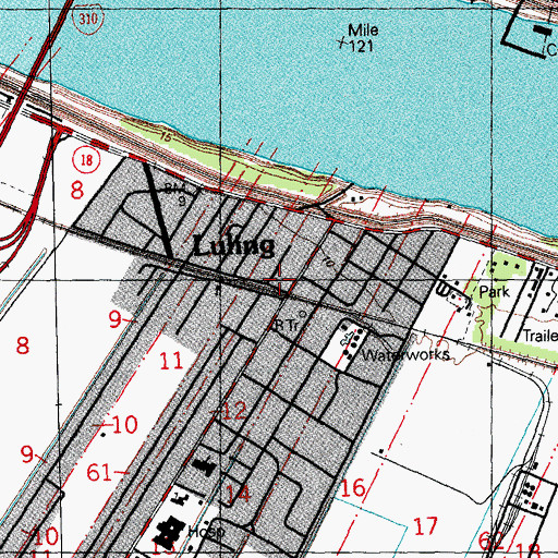 Topographic Map of Luling, LA