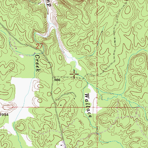 Topographic Map of Roberts Mill (historical), AL