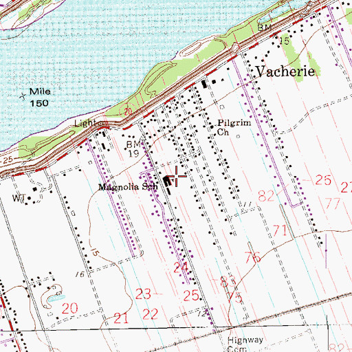 Topographic Map of Magnolia School, LA