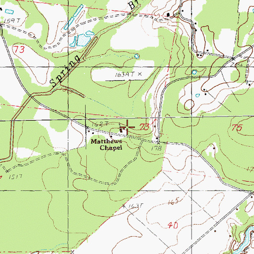 Topographic Map of Matthews Chapel, LA