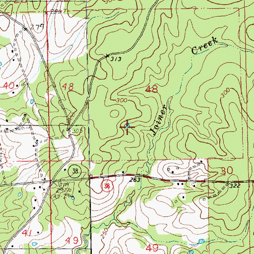 Topographic Map of McCoy Cemetery, LA